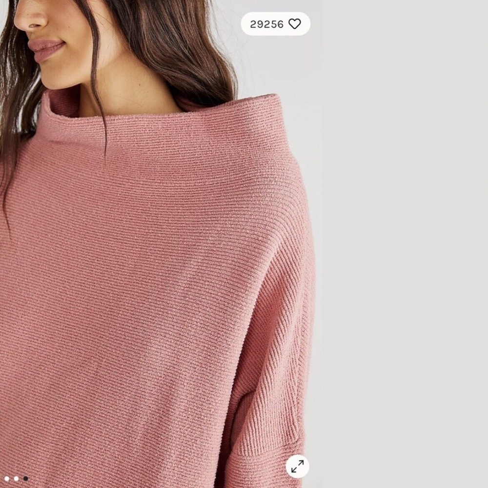 (SOLD) FREE PEOPLE Ottoman Slouchy Tunic Dusty Pink Size XS - Picture 1 of 14